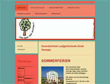Tablet Screenshot of ludgerischule-hesepe.de